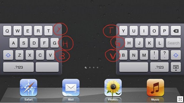 iPad Split Keyboard Offers Hidden Keys - Tablet News