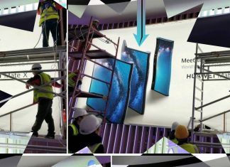Huawei Mate X Foldable Phone Leaks in MWC 2019 Wall Poster, Looks Impressive