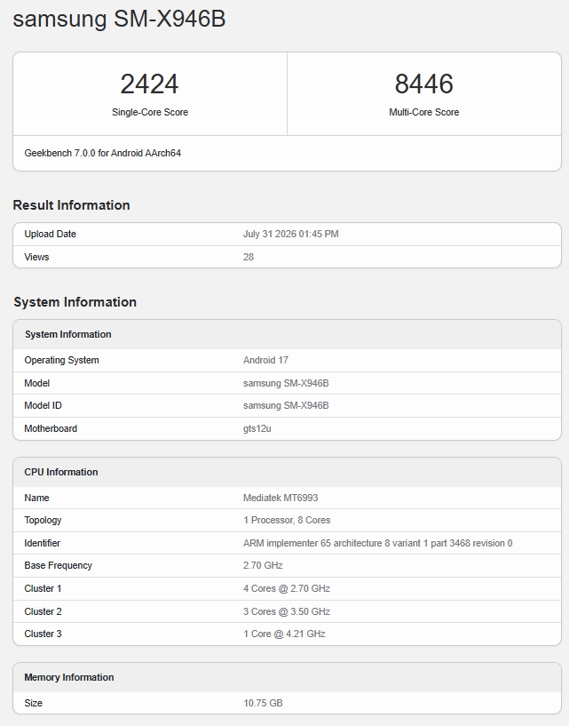 Galaxy Tab S12 Ultra