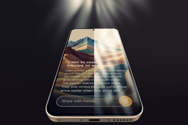 TCL P80 series smartphone display and design in a product image