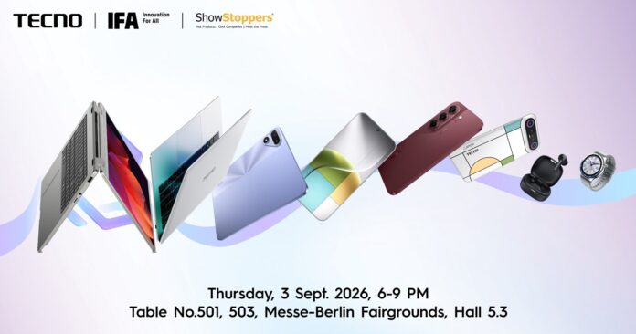 Tecno’s IFA 2026 Plans Include a 360-Degree Laptop, Education Tablet and Water-Cooled Mini PC