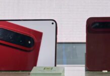Xiaomi 18 Fold foldable phone in a red finish with a large Leica-branded rear camera module.