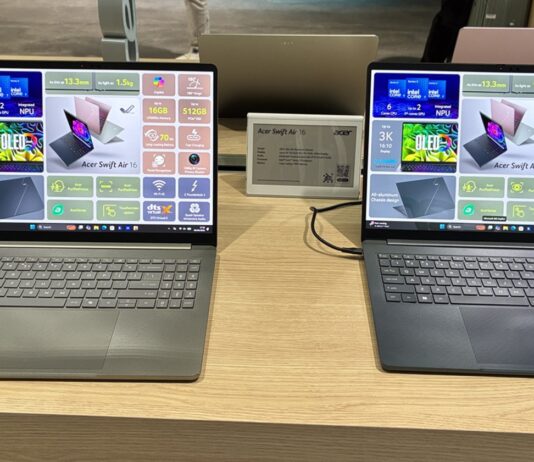 Acer Swift Air 14 and Air 16 Put Thin, High-Refresh Displays First at IFA 2026 Acer Swift Air laptop shown at IFA 2026