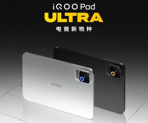 iQOO Pad Ultra shown with console-style controller accessories