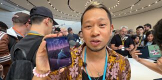 Apple iPhone Duo foldable phone shown open with its large inner display