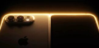 Reported Apple iPhone Ultra foldable smartphone shown open and folded.