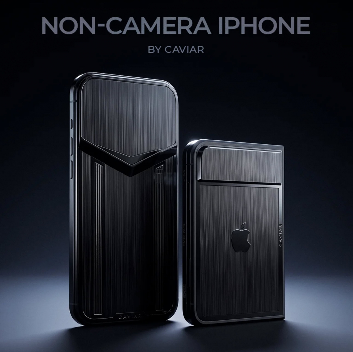 Caviar camera-free luxury smartphone with a flat titanium rear panel