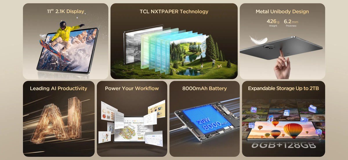 TCL’s TAB A1 Tablets Target Reading, Notes, and Lightweight Work With NXTPAPER Options