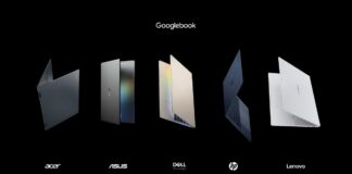 Googlebook laptop shown as part of Google’s new premium laptop category