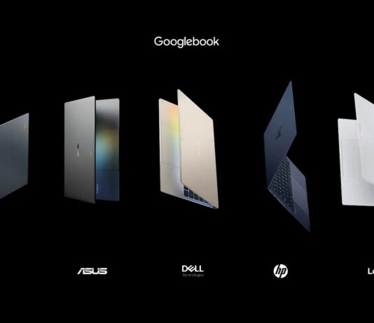 Googlebook Launches in the U.S. With Five Premium Android-Centered Laptops Googlebook laptop shown as part of Google’s new premium laptop category