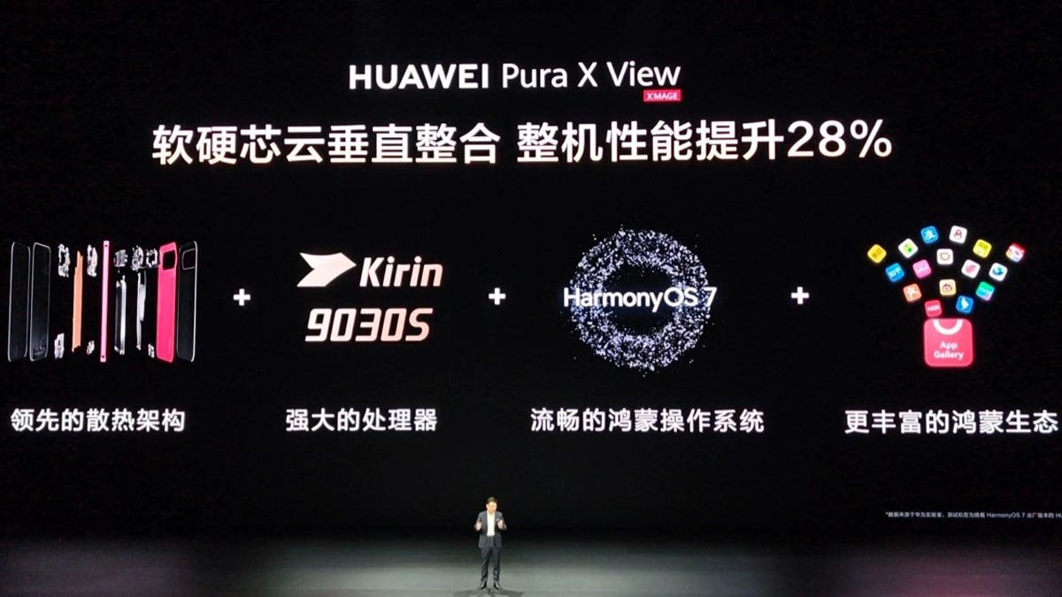 Huawei Pura X View with a wide 16:9.5 display format
