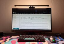 BenQ ScreenBar Halo 2 mounted monitor light