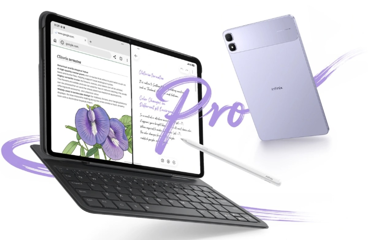 Infinix XPAD 30 Pro tablet and its X Pencil 20 and X KeyBoard 11 accessories.