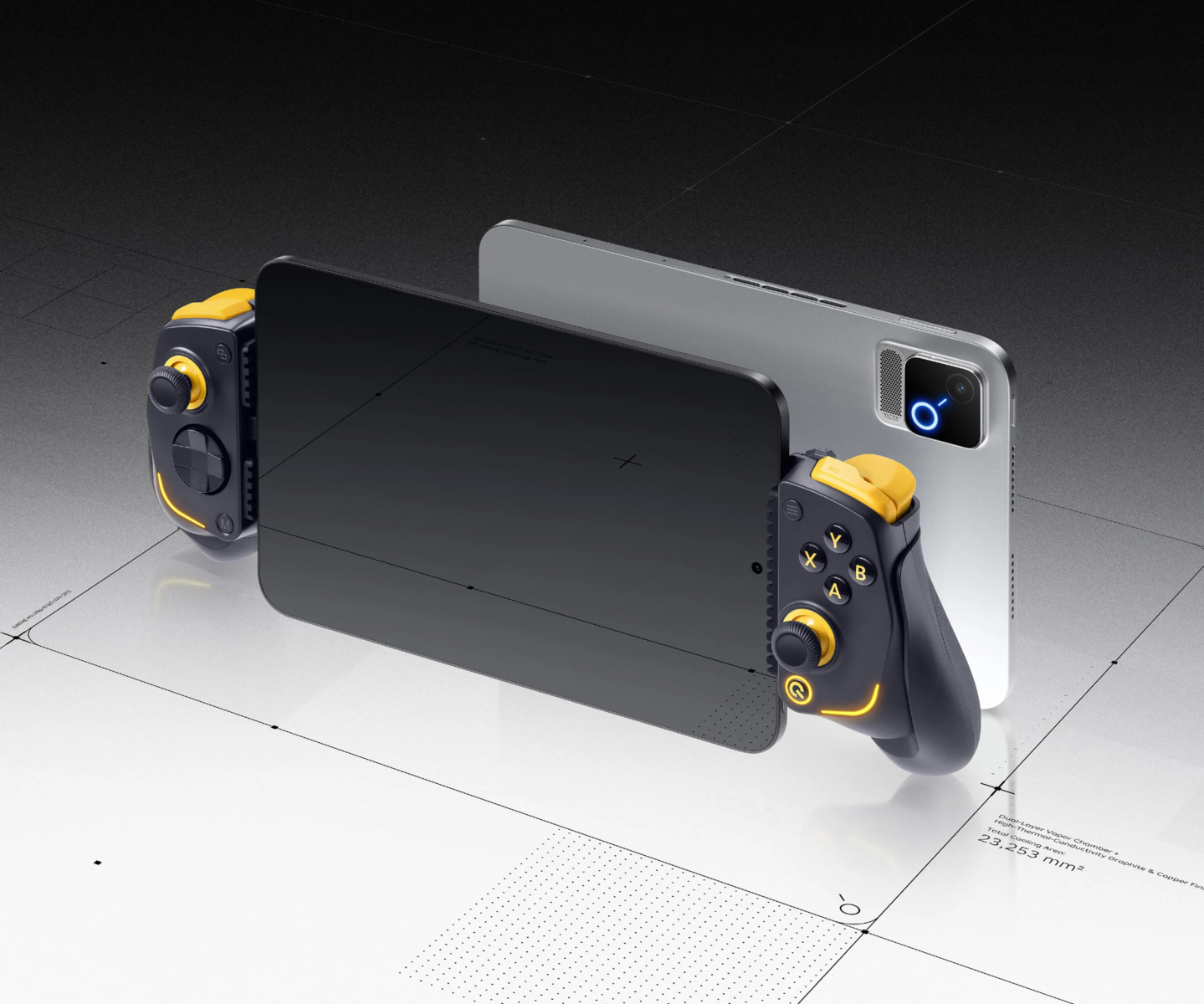 Promotional image of the iQOO Pad Ultra with its gaming-oriented features.