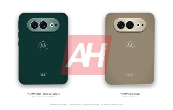 Image accompanying a report about Motorola’s rumored wide-format Razr foldable