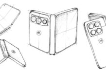 Motorola Razr Fold Wide teaser showing the outline of a wider foldable device.