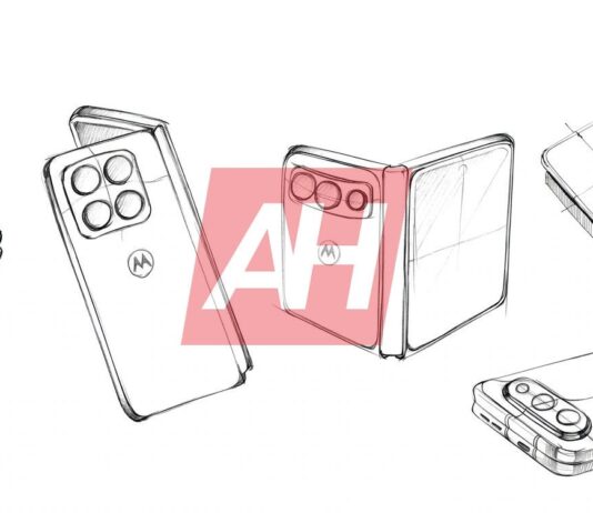 Motorola’s Rumored Wide Foldable Could Bring a More Tablet-Like Shape—and a Camera Bar Sketch of Motorola’s rumored wide book-style foldable with a horizontal rear camera bar