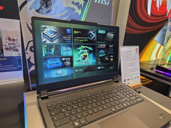Side view of ports on the MSI Cyborg 15 Max.