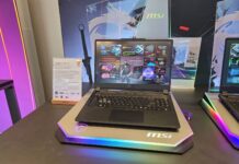 MSI Cyborg 15 Max gaming laptop with futuristic Cyborg-series styling.