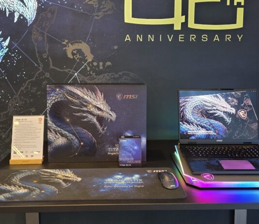 MSI Titan 18 HX Dragon Edition Draco Epic gaming laptop.