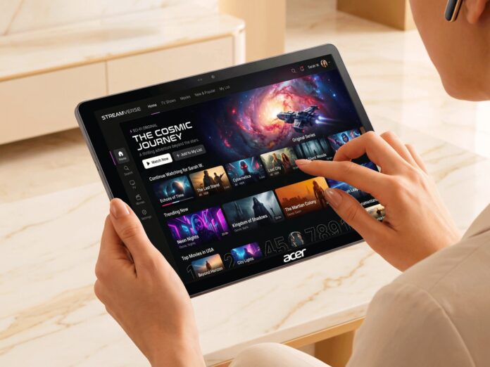 Acer Iconia Tab 11 5G tablet in Slate Gray