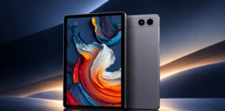 Alldocube iPlay 80E tablet shown from the front and rear