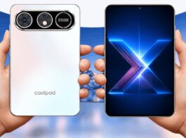 Coolpad Cool X Wide smartphone shown with its unusually broad display