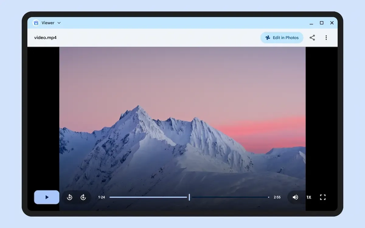 Google Viewer app with editing and AI action suggestions