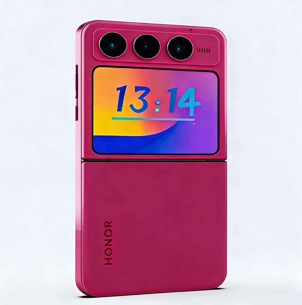 Illustration of an HONOR wide foldable with a large internal screen