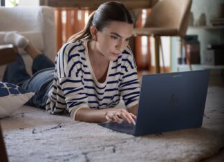 HP Googlebook 14 laptop shown open with its display visible