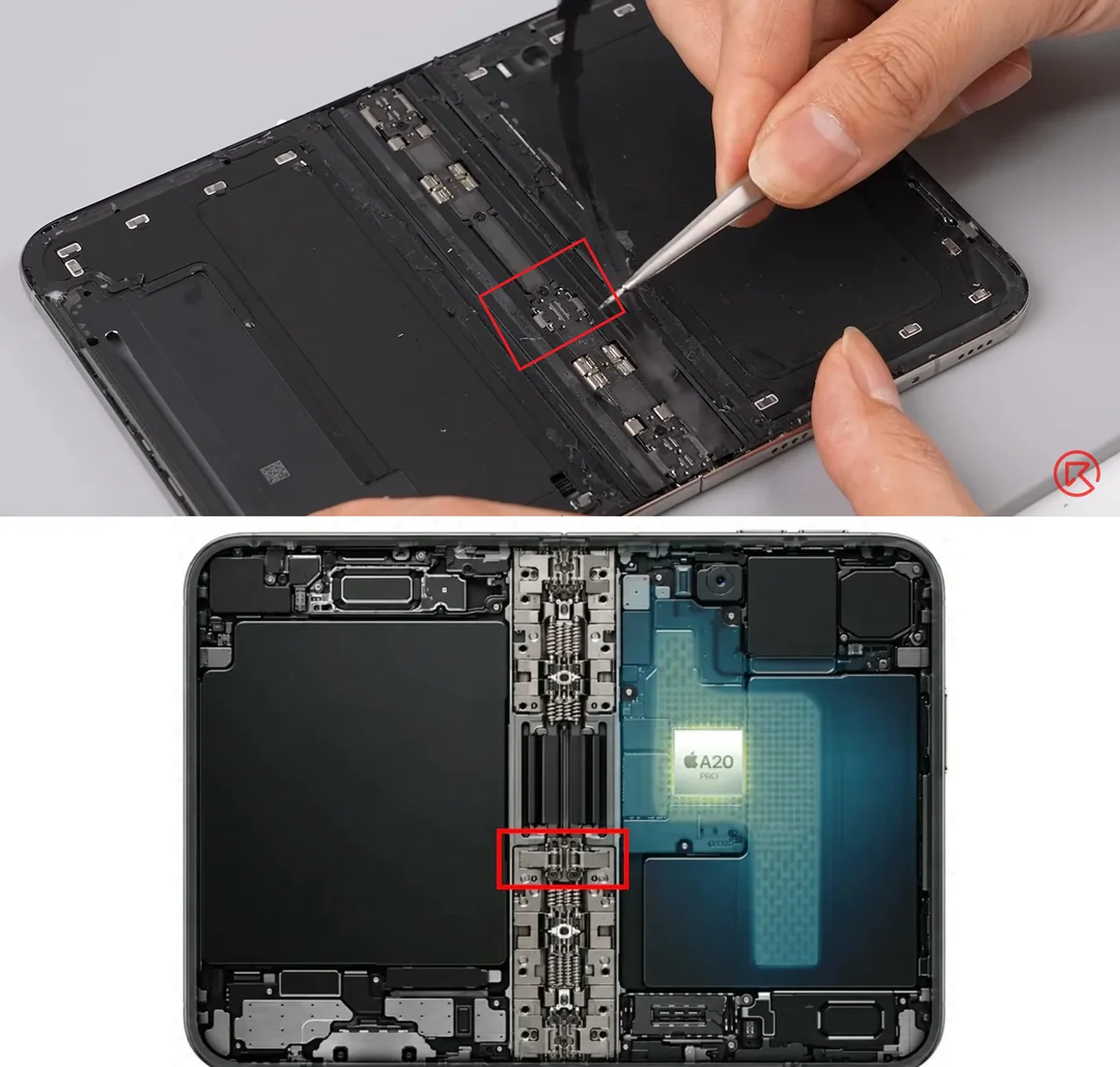 Graphic about Apple’s investigation into reported iPhone Duo inner-display cracking.