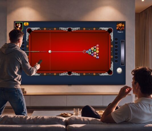 LG Turns the Magic Remote Into a Pool Cue for 8 Ball Pool on webOS TVs Promotional artwork for 8 Ball Pool coming to LG webOS smart TVs