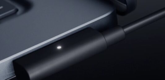 Surface Laptop Ultra’s Magnetic Connect Turns One USB-C Port Into a Breakaway Charger Microsoft Surface Laptop Ultra shown with its Magnetic Connect charging cable.