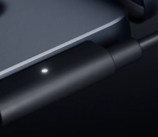 Surface Laptop Ultra’s Magnetic Connect Turns One USB-C Port Into a Breakaway Charger Microsoft Surface Laptop Ultra shown with its Magnetic Connect charging cable.