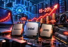 PC Processor Price Hikes Could Push Up the Cost of Future Laptops Illustration accompanying a report on rising PC processor costs and their potential effect on laptop pricing.
