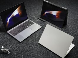 Samsung Laptop Leak Pairs Android 17 With Snapdragon X Elite, but Its Software Identity Is Unclear Samsung laptop shown in a promotional-style image